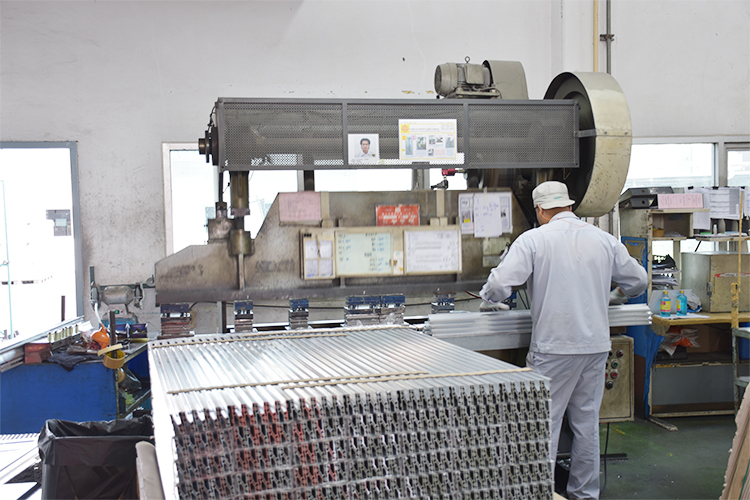 Technician reviewing drawings